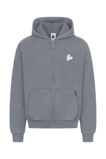 Infinity Grey Zipper Hoodie - By Baettage Baettage zip hoodie coat zipper repair, fix broken zipper, fix zipper, how to fix a jacket zipper, infinity, zipper fix BAETTAGE CLOTHING