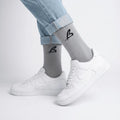 Premium Crew socks in grey - By Baettage Baettage socks Baettage Crew Socks, comfortable crew socks, everyday socks, fashion socks, grey socks, men's socks, stylish socks BAETTAGE CLOTHING