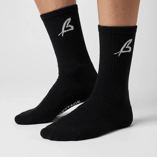 Premium Crew Socks in Black - By Baettage Baettage socks fashion nova luxe, luxe collection clothing, luxe collective fashion, luxe fashion, luxe style clothing BAETTAGE CLOTHING