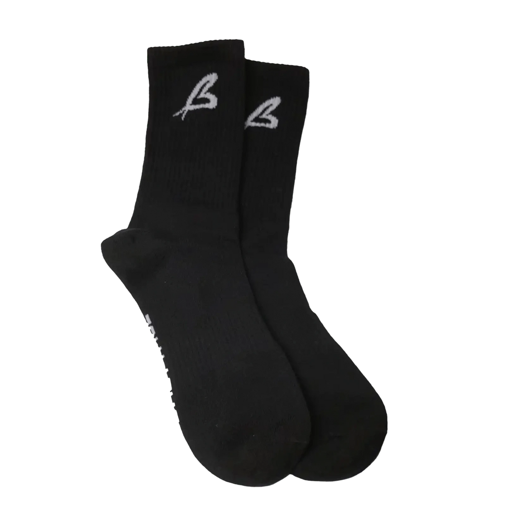 Black Luxe Crew Socks