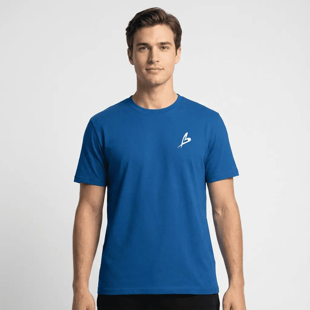 Baettage Blue Skull Design Short Sleeve T-shirt Baettage Short sleeve t-shirt blue, cotton, summer, t-shirt, tee, Vintage BAETTAGE CLOTHING