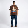 Baettage Brown Skull Design Short Sleeve T-Shirt Baettage Short sleeve t-shirt brown, cotton, summer, t-shirt, tee, Vintage BAETTAGE CLOTHING