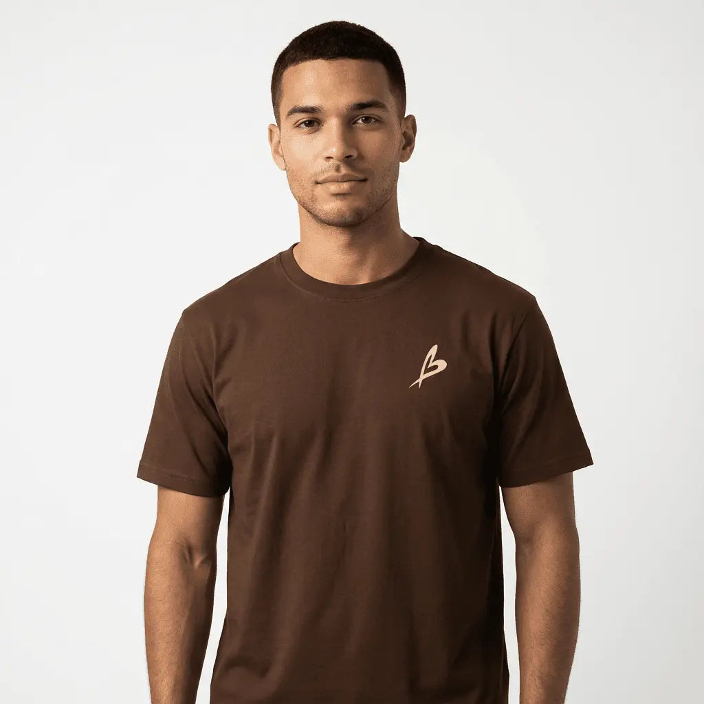 Baettage Brown Skull Design Short Sleeve T-Shirt Baettage Short sleeve t-shirt brown, cotton, summer, t-shirt, tee, Vintage BAETTAGE CLOTHING