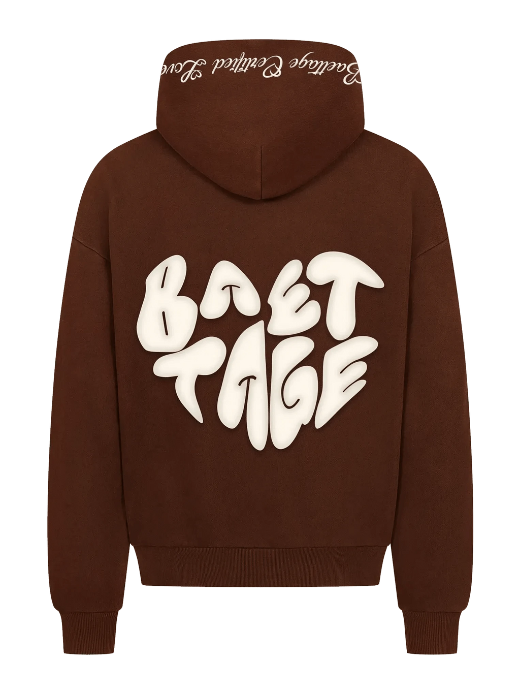 Baettage Heavywheight Hoodie Baettage Certified Lover Heavyweight Brown Hoodie