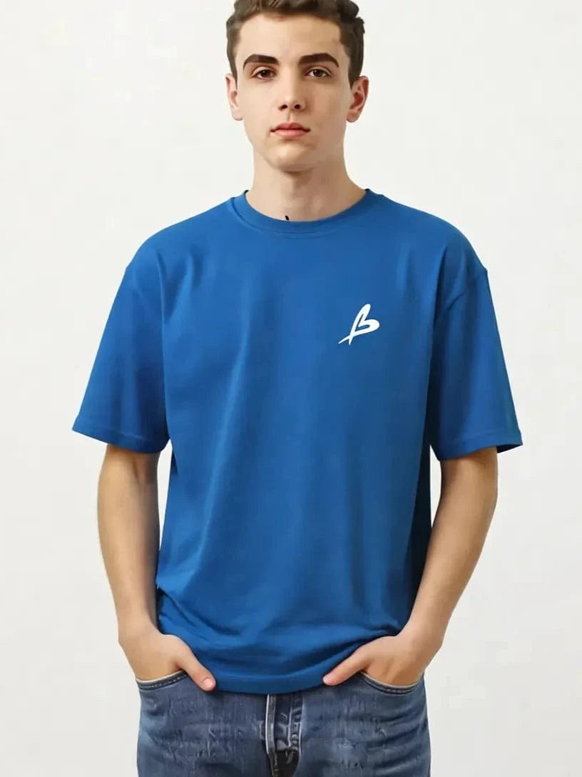 Baettage Short sleeve t-shirt Baettage Blue Skull Design Short Sleeve T-shirt