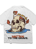 Baettage White Skull Design Short Sleeve T-Shirt Baettage Short sleeve t-shirt cotton, summer, t-shirt, tee, Vintage, white BAETTAGE CLOTHING