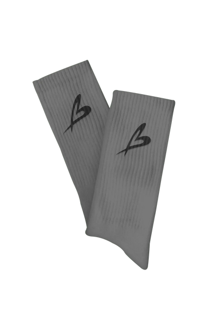 Premium Crew socks in grey - By Baettage Baettage socks Baettage Crew Socks, comfortable crew socks, everyday socks, fashion socks, grey socks, men's socks, stylish socks BAETTAGE CLOTHING