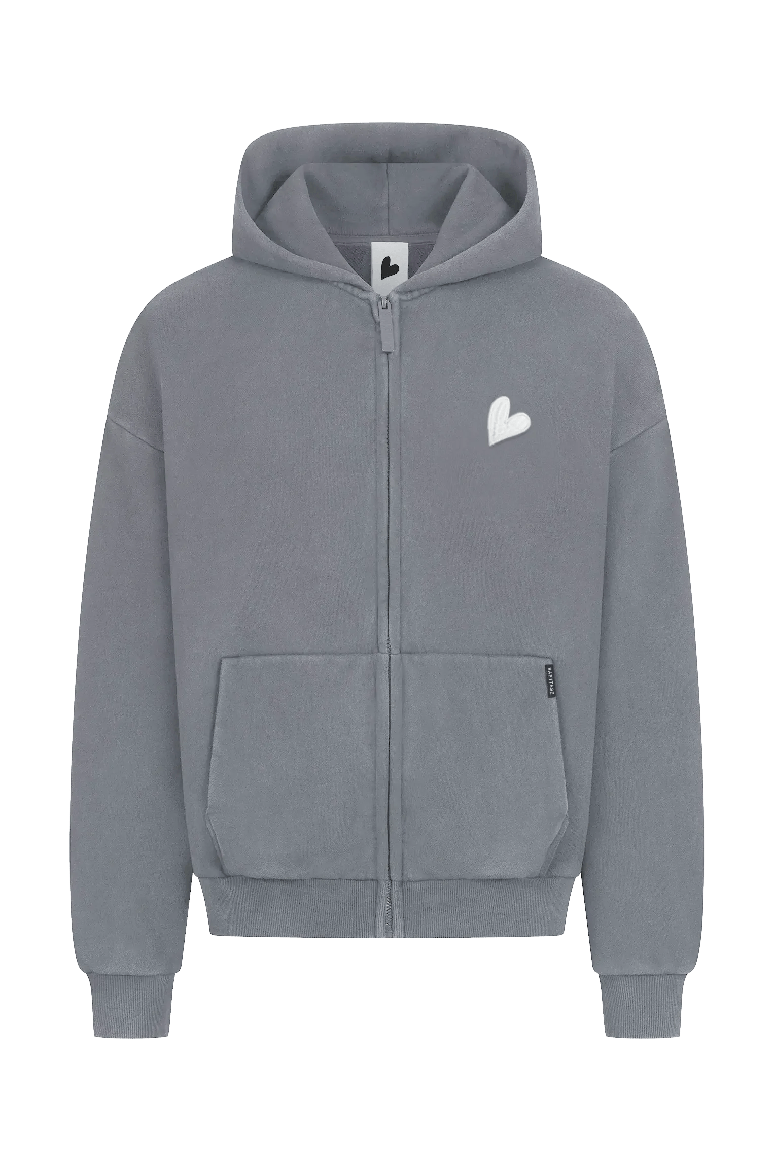 Baettage zip hoodie Infinity Grey Zipper Hoodie by Baettage